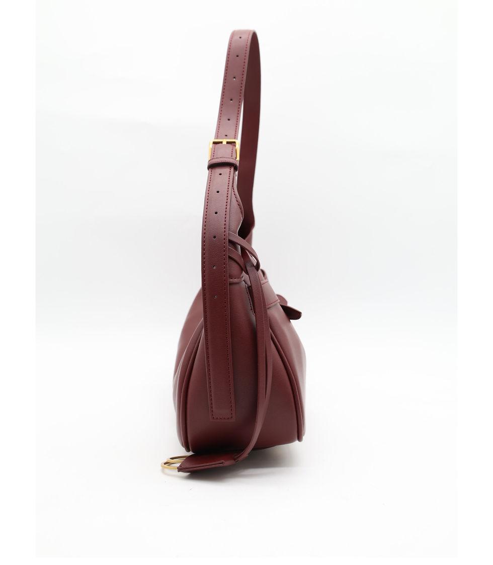Thumbnail: Borsa a Spalla in Vera Pelle con Fibbia  
