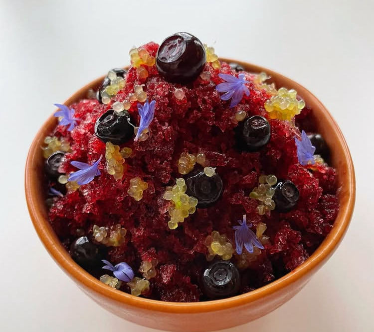 Elegant private dining table set inside a modern residence