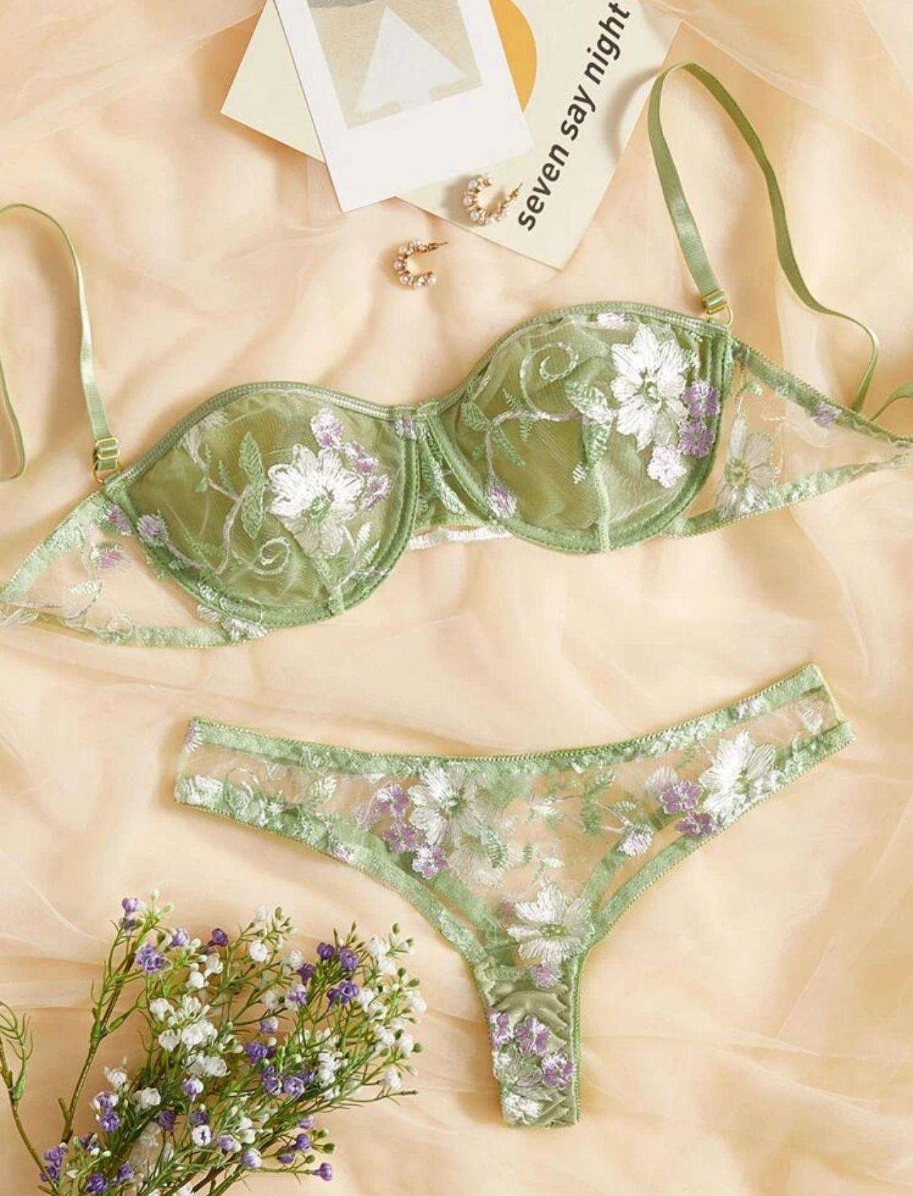 İthal yeşil astarlı tül takım