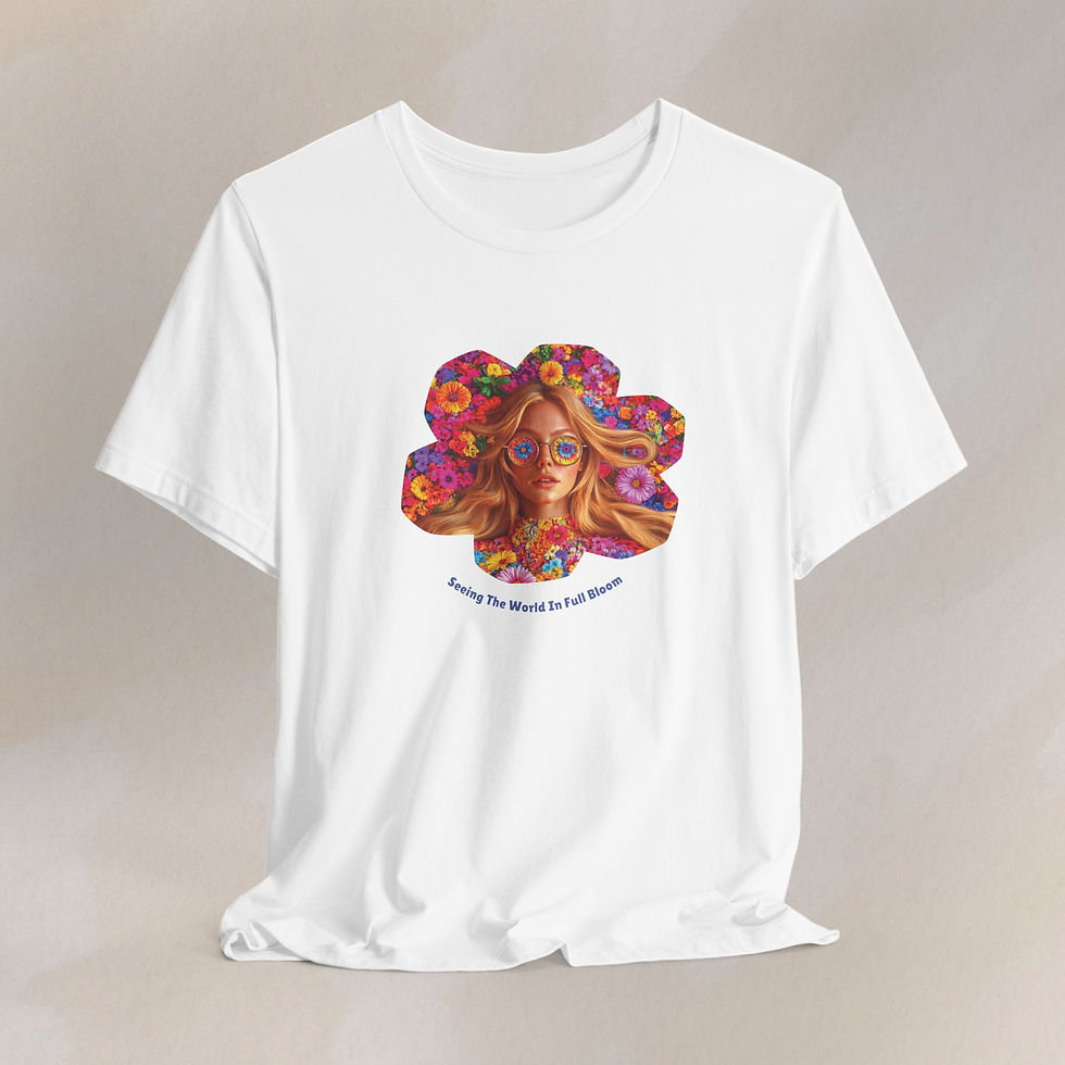 Thumbnail: Seeing the World in Full Bloom Shirt – Colorful Floral Art Tee for Dreamers