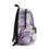 Thumbnail: Trendy Floral Backpack - Custom Women Backpack Purple & Gold