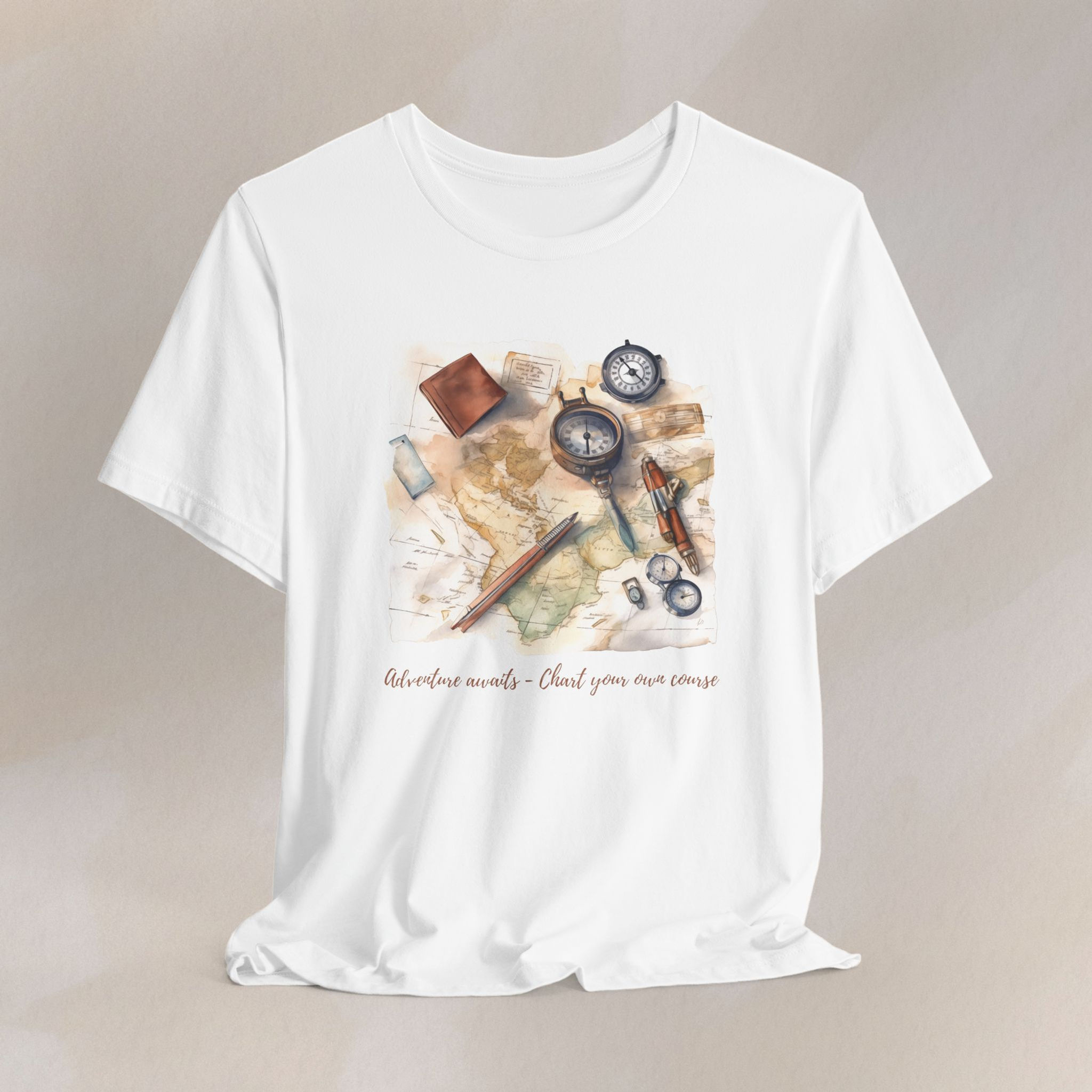 Adventure Awaits Travel Shirt – Chart Your Own Course Graphic Tee