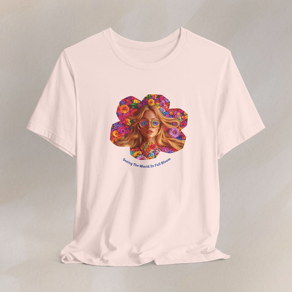 Thumbnail: Seeing the World in Full Bloom Shirt – Colorful Floral Art Tee for Dreamers