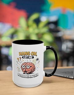 Colorful custom coffee mug mockup with artistic design by Coquina ArtHouze