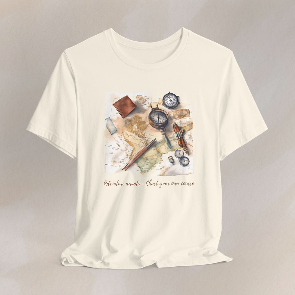 Thumbnail: Adventure Awaits Travel Shirt – Chart Your Own Course Graphic Tee