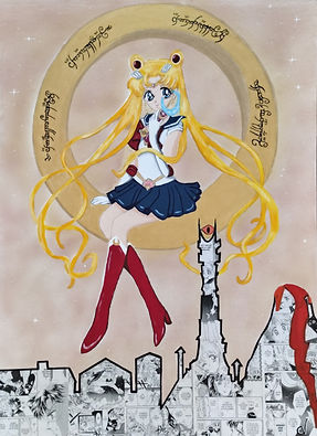tableau original geek sailor moon