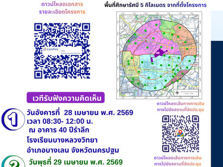 โครงการโรงงานผลิตแอลกอฮอล์และสุรา ของบริษัท มหา โอสถ จำกัด วันที่ 28-29 เมษายน 2569