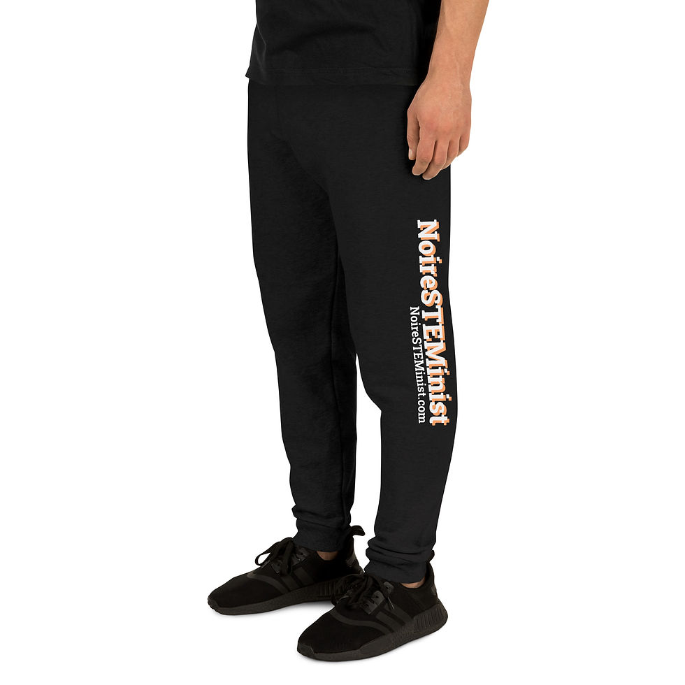 Thumbnail: Unisex Joggers - NoireSTEMinist Text on Leg