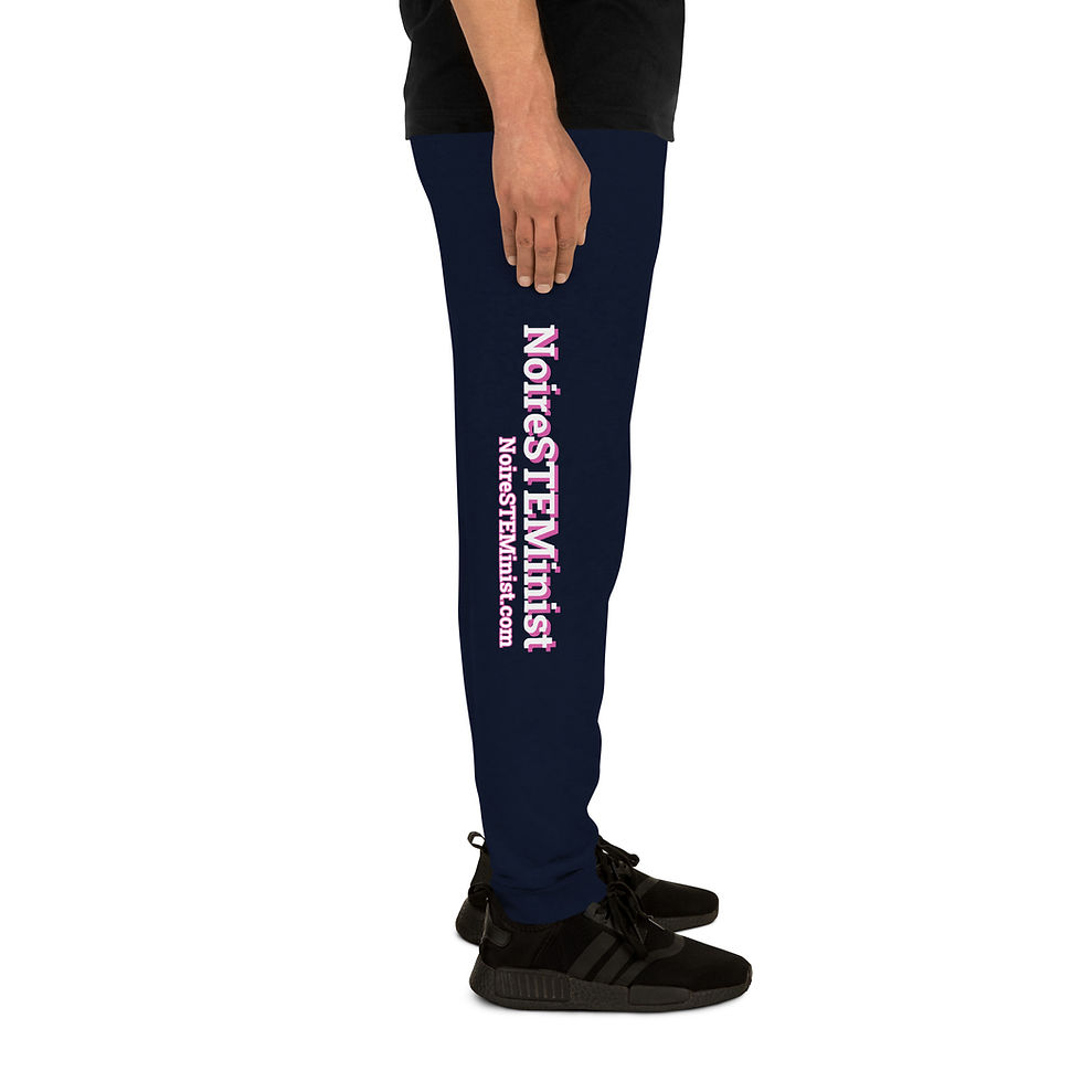 Thumbnail: Unisex Joggers - NoireSTEMinist text leg