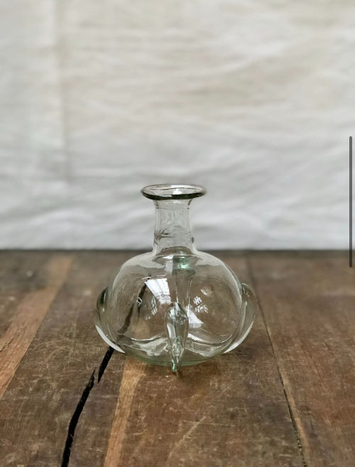 Thumbnail: La Soufflerie handmade Cesky Bud Vase in clear recycled glass available from Iris Lifestyle Cambridge UK