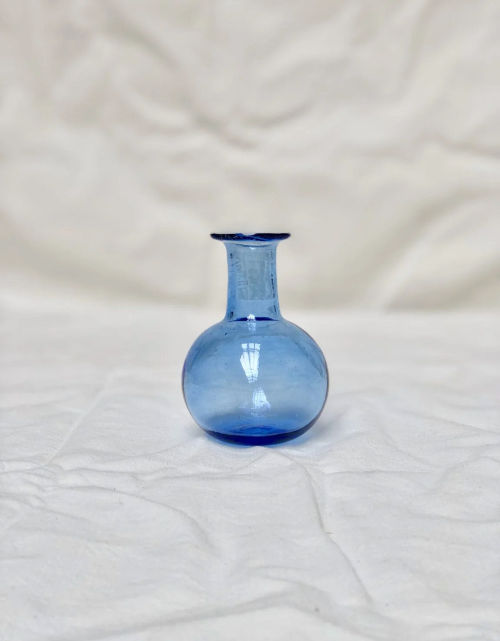 Thumbnail: La Soufflerie handmade Piccola Bud Vase in light Blue recycled glass from Iris Lifestyle Cambridge UK