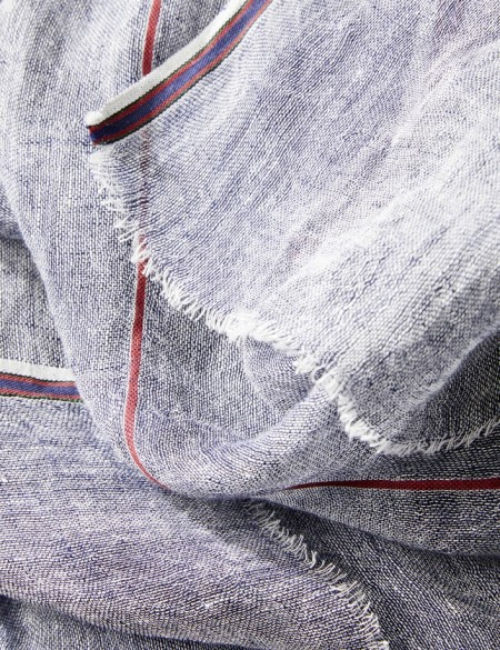 Thumbnail: AV08 Paris Maya Bay Pure Linen Scarf available from Iris Lifestyle Cambridge UK
