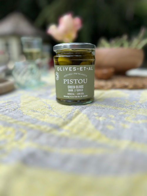 Thumbnail: Olives Et Al  Pistou Green Olives with Basil + Garlic available from Shelford Delicatessen Cambridge UK