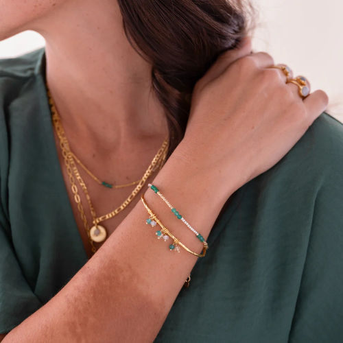 Thumbnail: A Beautiful Story Serene ethical Bracelet in aventurine available from Iris Lifestyle Cambridge UK