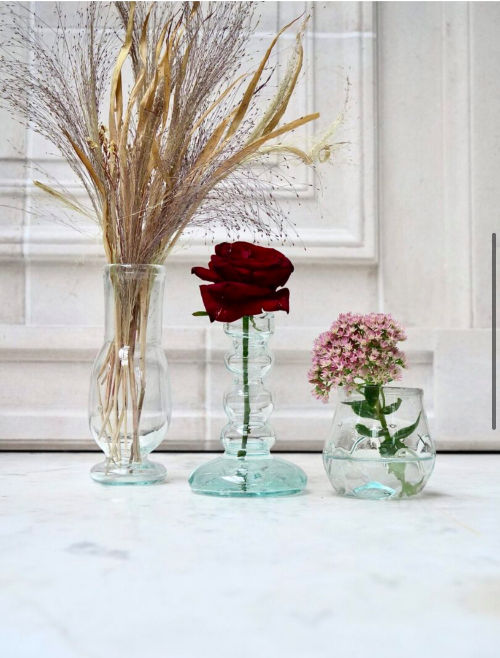 Thumbnail: La Soufflerie - Bougeoir Bulles 100 % Recycled glass Candleholder available in Transparent from Iris Lifestyle Cambridge UK