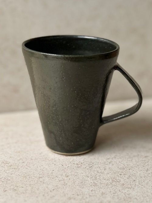Thumbnail: Flat White Cup by Mingyu Du Ceramics in Starry Night available from Iris Lifestyle Cambridge UK