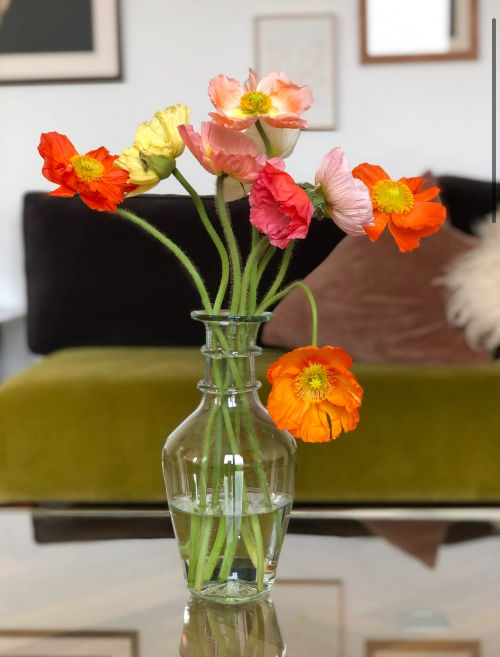 Thumbnail: La Soufflerie Bourbe handmade vase + carafe in clear recycled glass available from Iris Lifestyle Cambridge UK