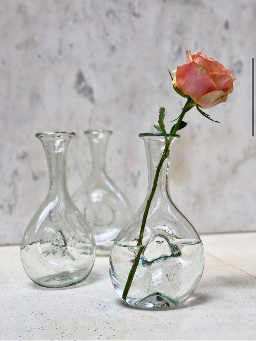 Thumbnail: La Soufflerie handmade Décanteur in clear recycled glass available from Iris Lifestyle Cambridge UK