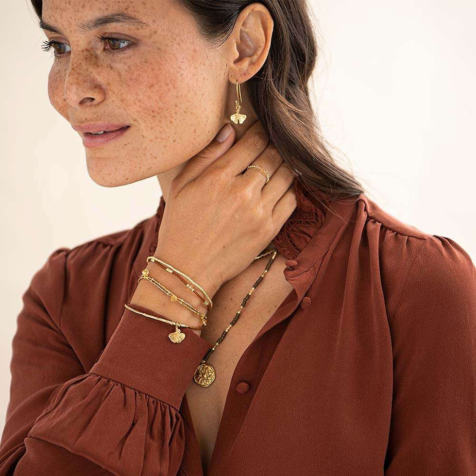 Thumbnail: A Beautiful Story Honor Bracelet in Citrine + Gold available from Iris Lifestyle Cambridge UK