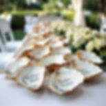 Personalized placecard oyster shell