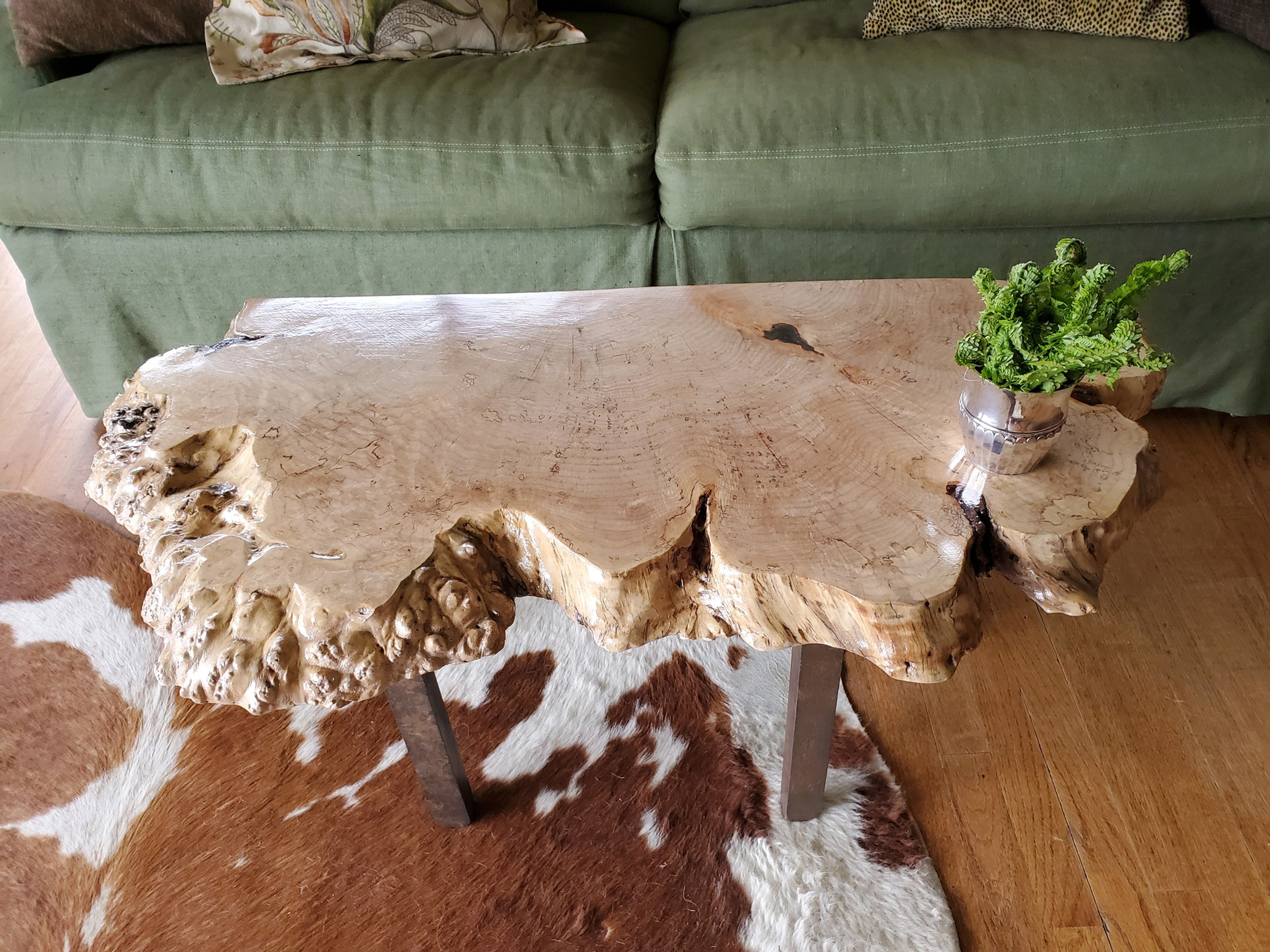 Maple Burl Cocktail Table