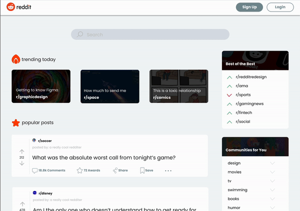 Reddit Redesign In Action