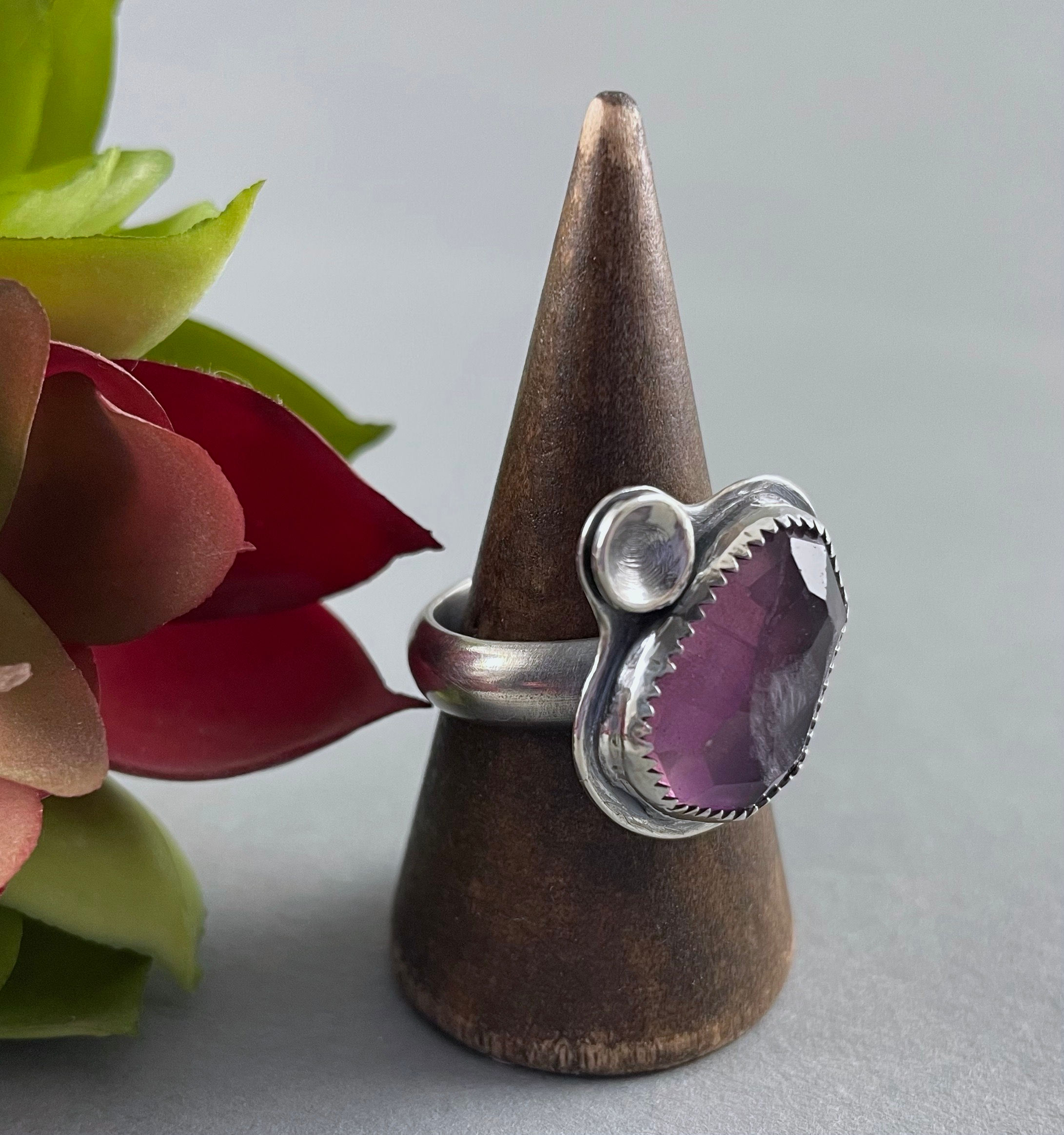 Fluorite with Cups Ring