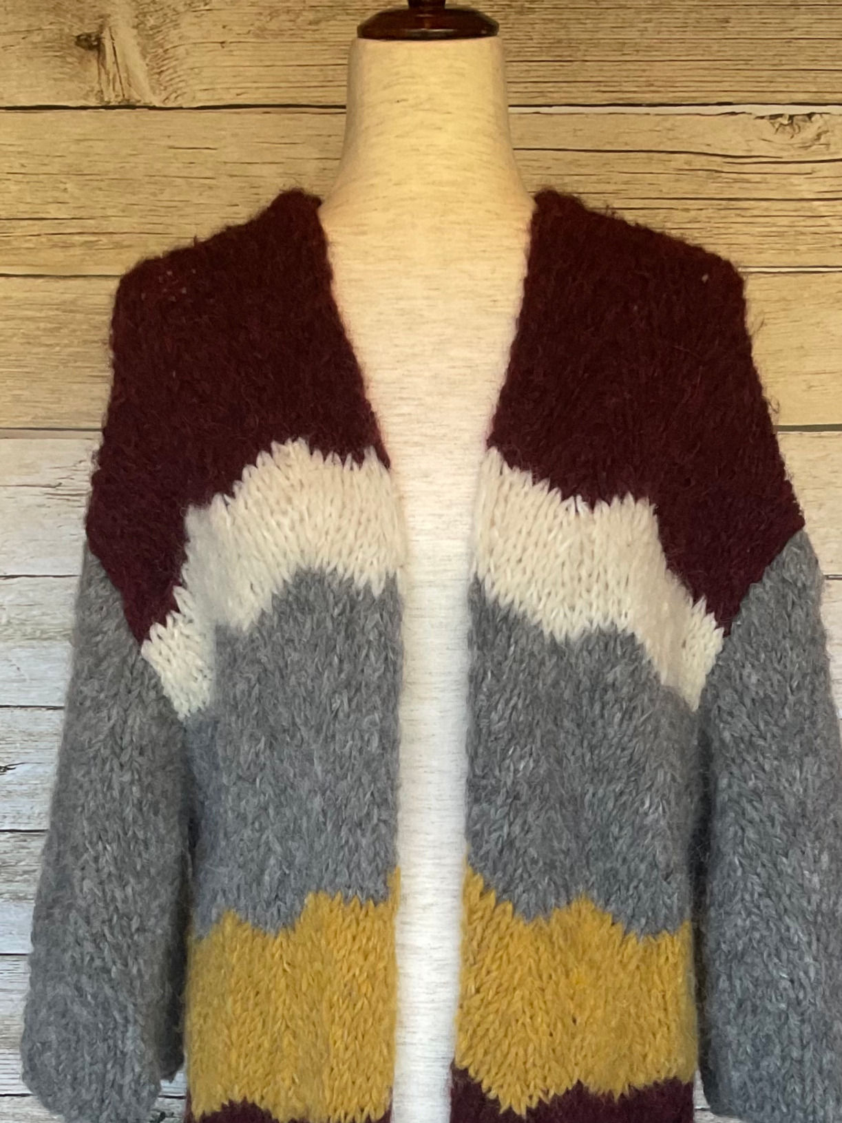 Stripped Chevron Cardigan