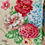 Thumbnail: Quilted vintage eiderdown with floral pattern