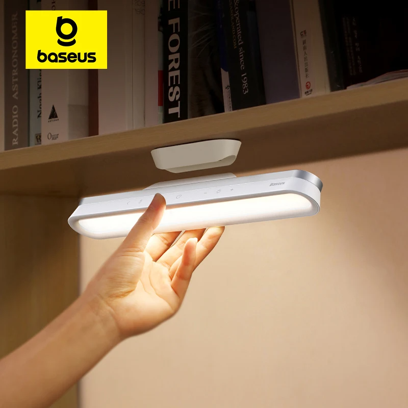 Baseus Magnetic Desk Lamp Hanging LED Table Lamp Chargeable Stepless Dimming Cab