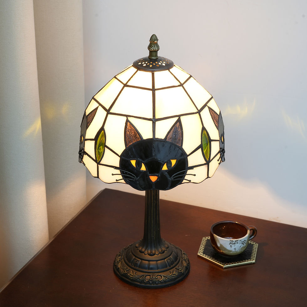 Miniatura: Black Cat Table Lamp for Bedroom Nightstand Decor,Animal Nursery Bedside Lamp fo