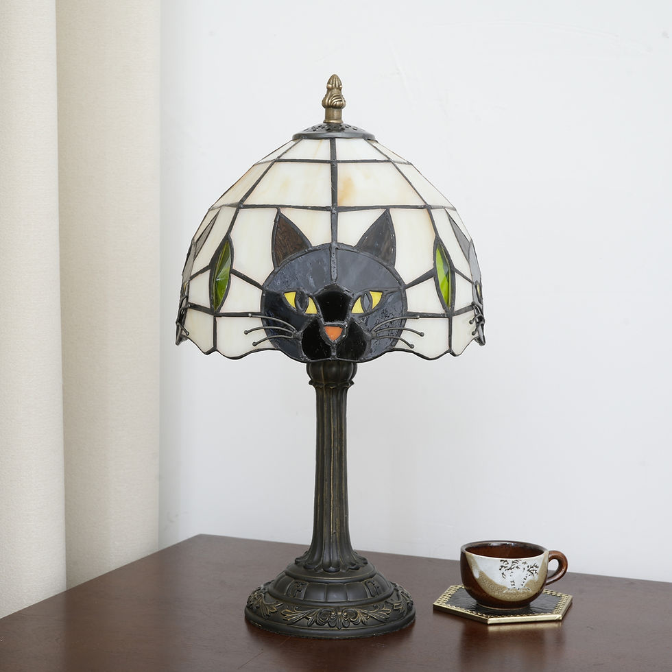 Miniatura: Black Cat Table Lamp for Bedroom Nightstand Decor,Animal Nursery Bedside Lamp fo