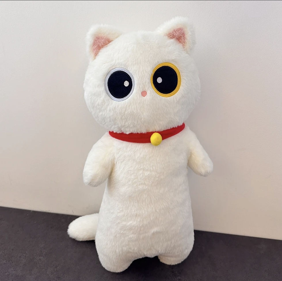 Thumbnail: Long Siamese Oblong Orange Black Cat Plushie Pillow Bed Decor