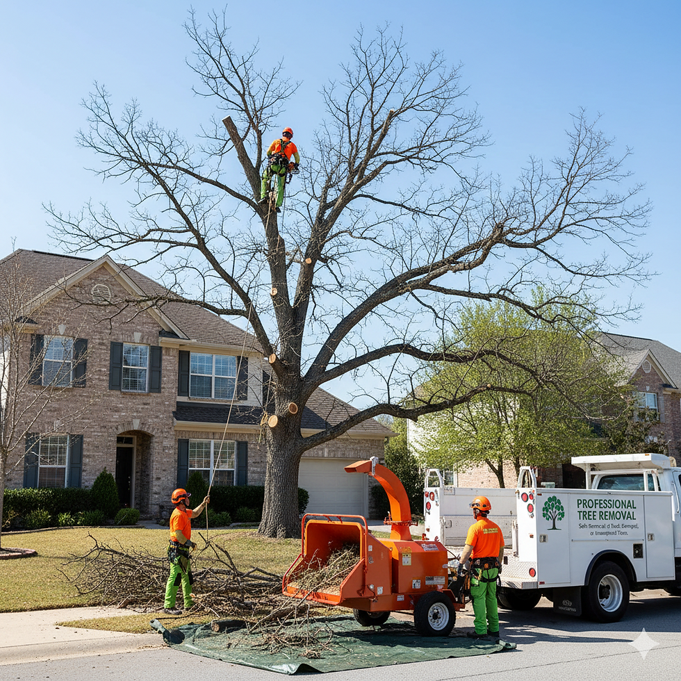 Licensed tree removal crew working in Lawrenceville Georgia