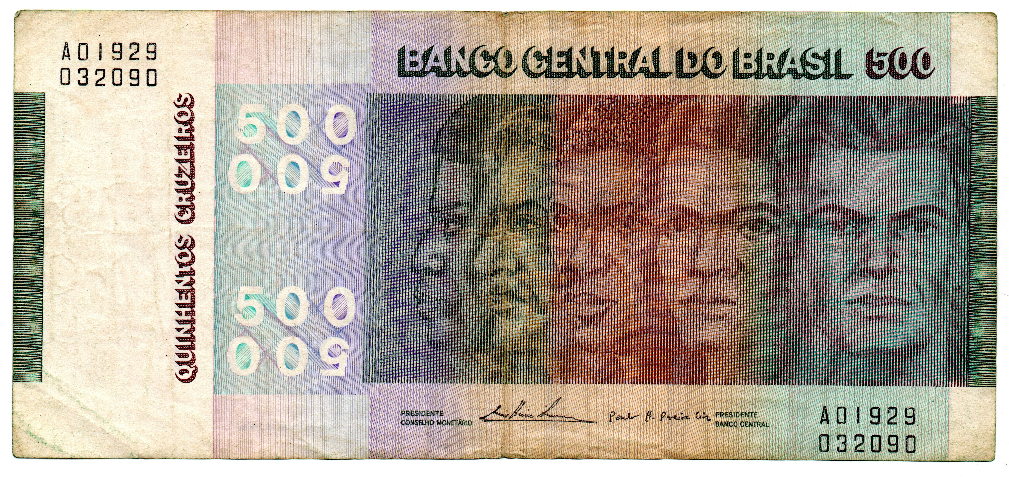 1979 Brazil 500 Cruzeiros Pick#196Ab