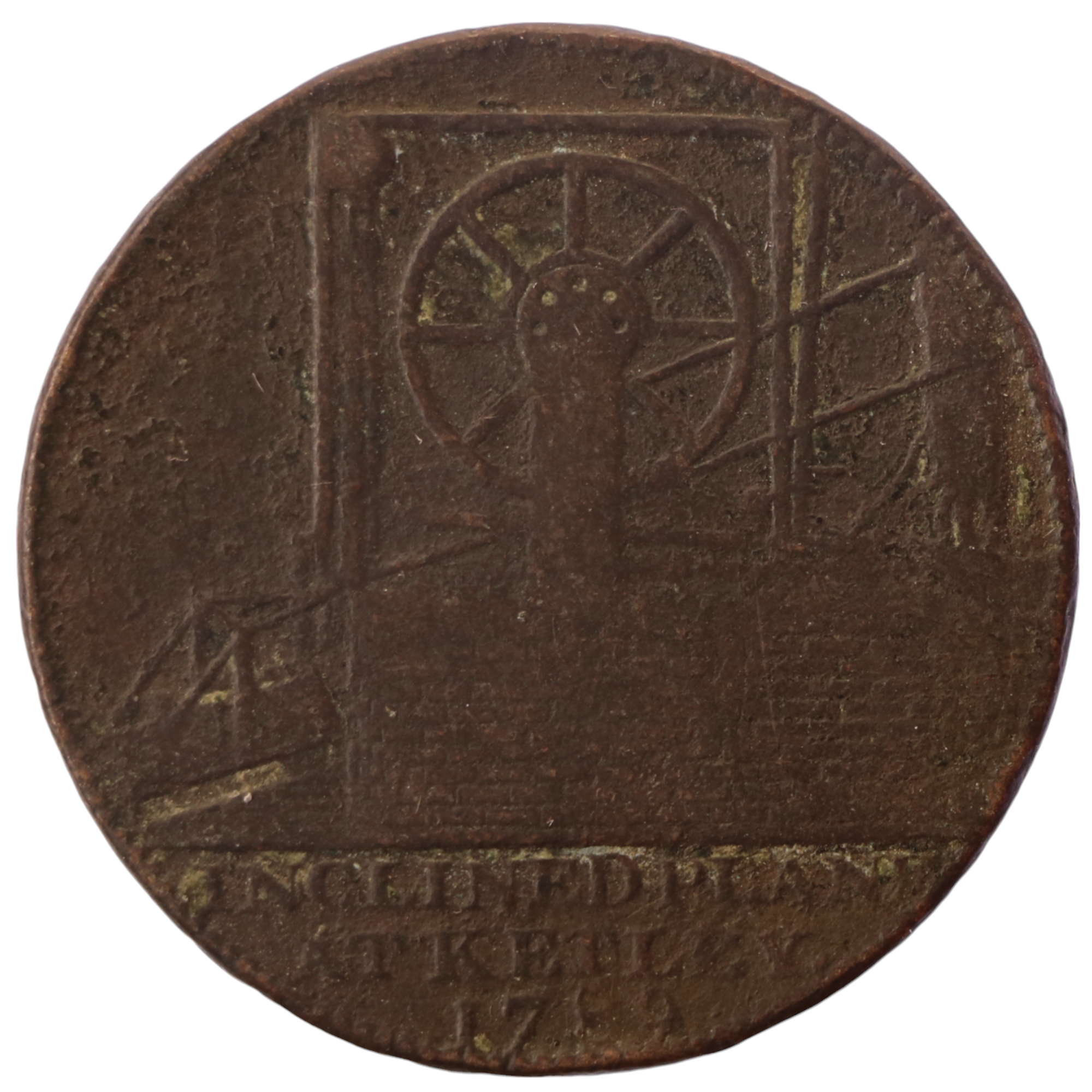 1789 United Kingdom Shropshire – Coalbrook Dale "Iron Bridge" Halfpenny Conder T