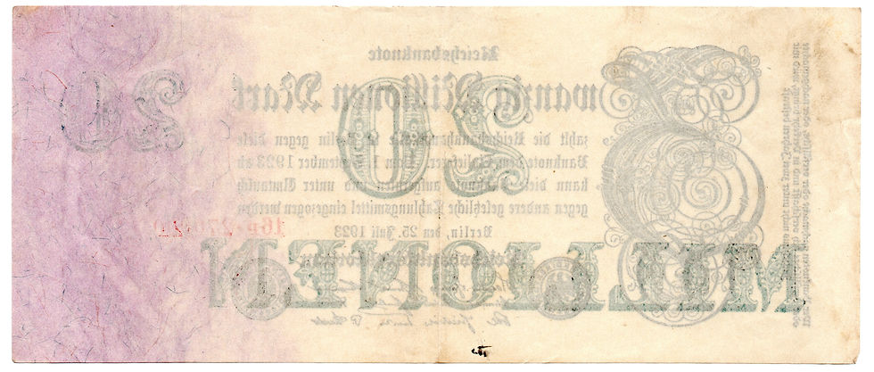 Thumbnail: 1923 German Berlin Reichsbanknote 20 Million Mark, Pair of Serial Number Varitie