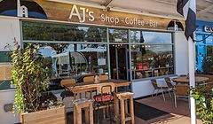 Sunny outside seating.
