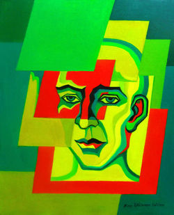 Face and Space, oil painting, 2015, 16 x 20 xx