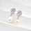 Thumbnail: Minimalist Freshwater Pearl with Zircon Earrings