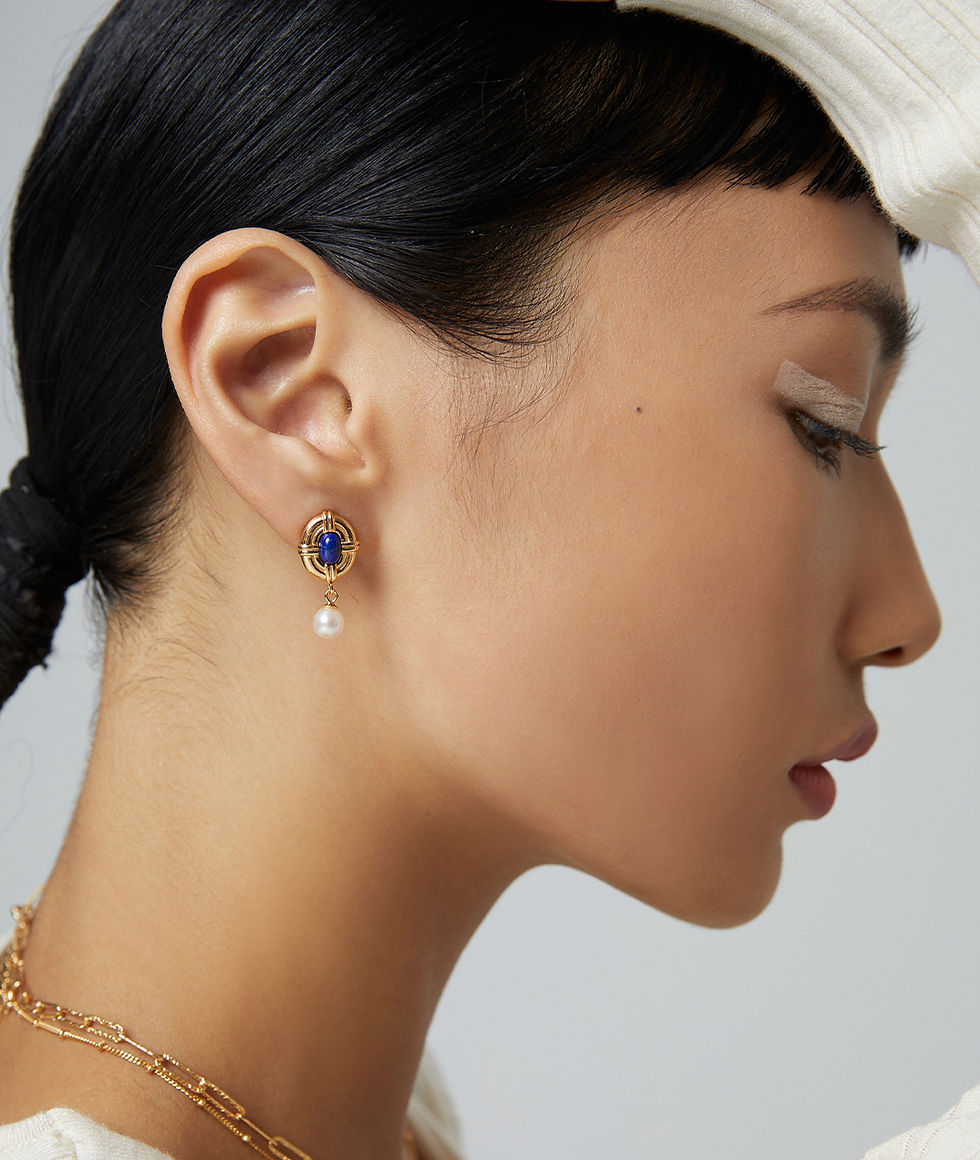 Thumbnail: Vintage Lapis Lazuli Jewelry Set 