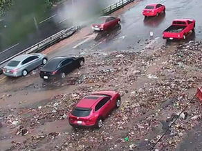 Deslave interrumpe circulación en la autopista México-Pachuca tras fuertes lluvias