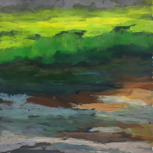 Saltmarsh Closeup I,  Acrylic on paper on panel, 12x12, 2020.JPEG