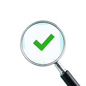 magnifying glass over a green checkmark in the middle of the magnifying glass. I want the 