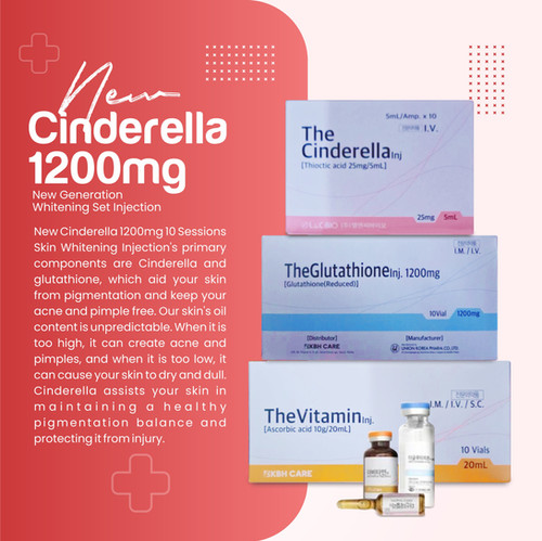 Cinderella 1200mg Glutathione Whitening Injections
