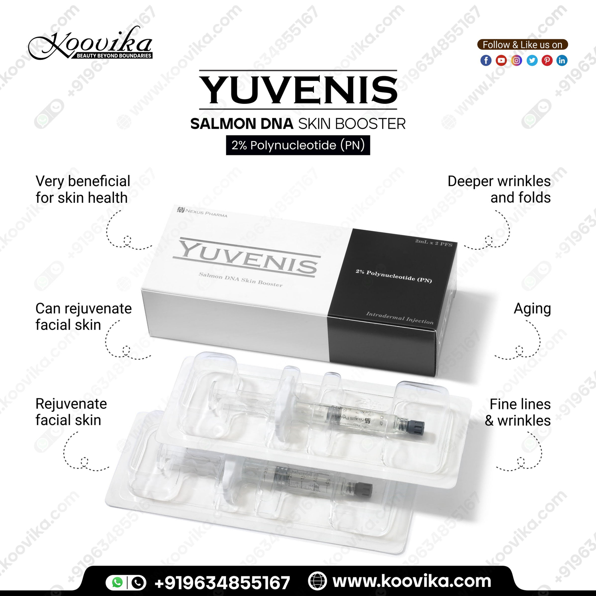 YUVENIS SALMON DNA SKIN BOOSTER SKIN WHITENING INJECTION