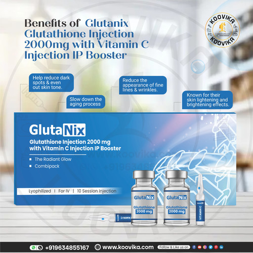 glutathione 2000mg injection Glutanix Glutathione Injection 2000mg with Vitamin C Injection IP Booster
