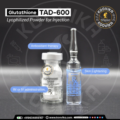 tad 600 glutathione injection Tad-600 Glutathione ✓ Super antioxidant ✓ Flawless, lighter and youthful  skin ✓ Helps treat Parkinson's, Alzheimer's, multiple sclerosis, stroke,  etc. ✓ Reconstitutes the function of vitamin C and…
