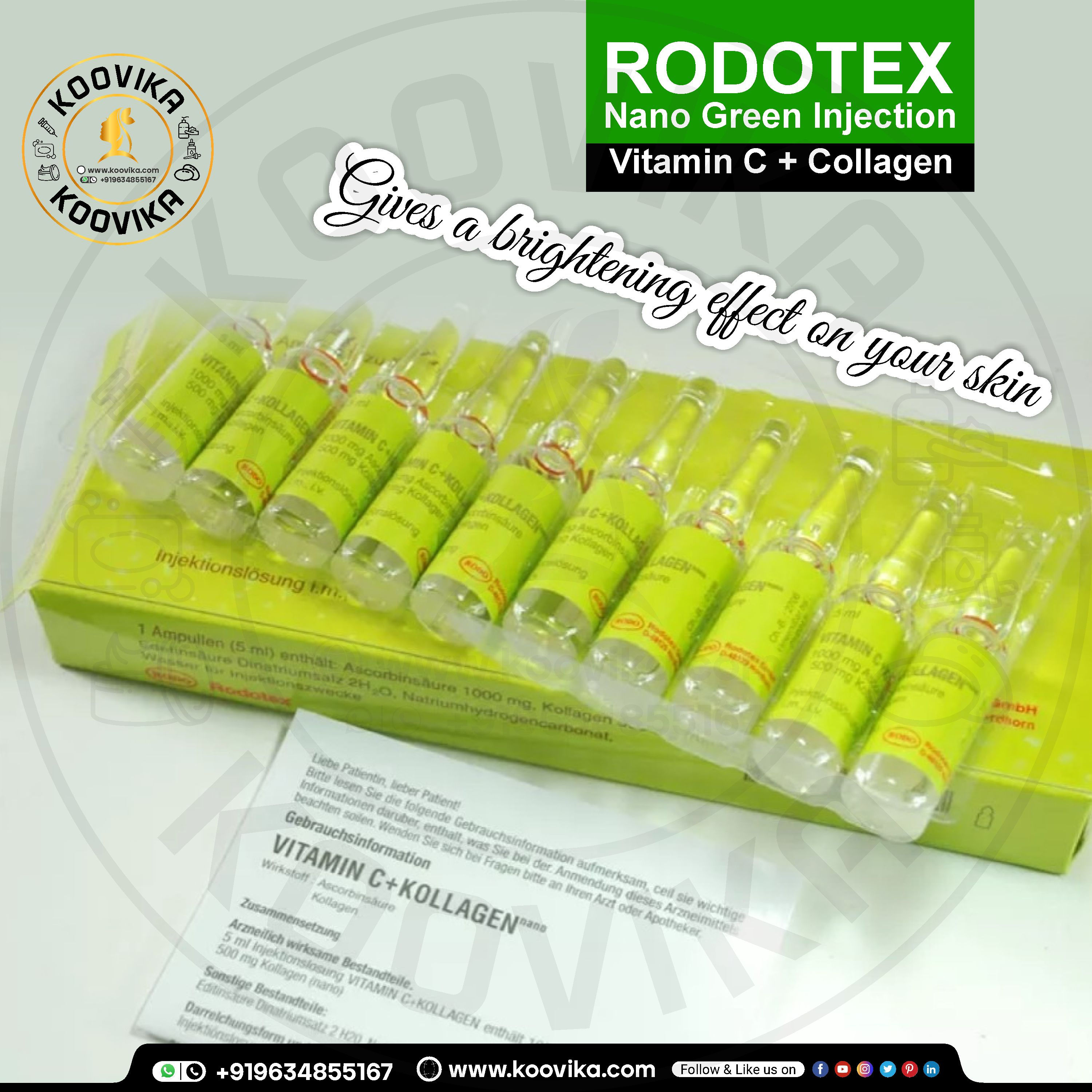 Rodotex Nano Green Injection Vitamin C + Collagen