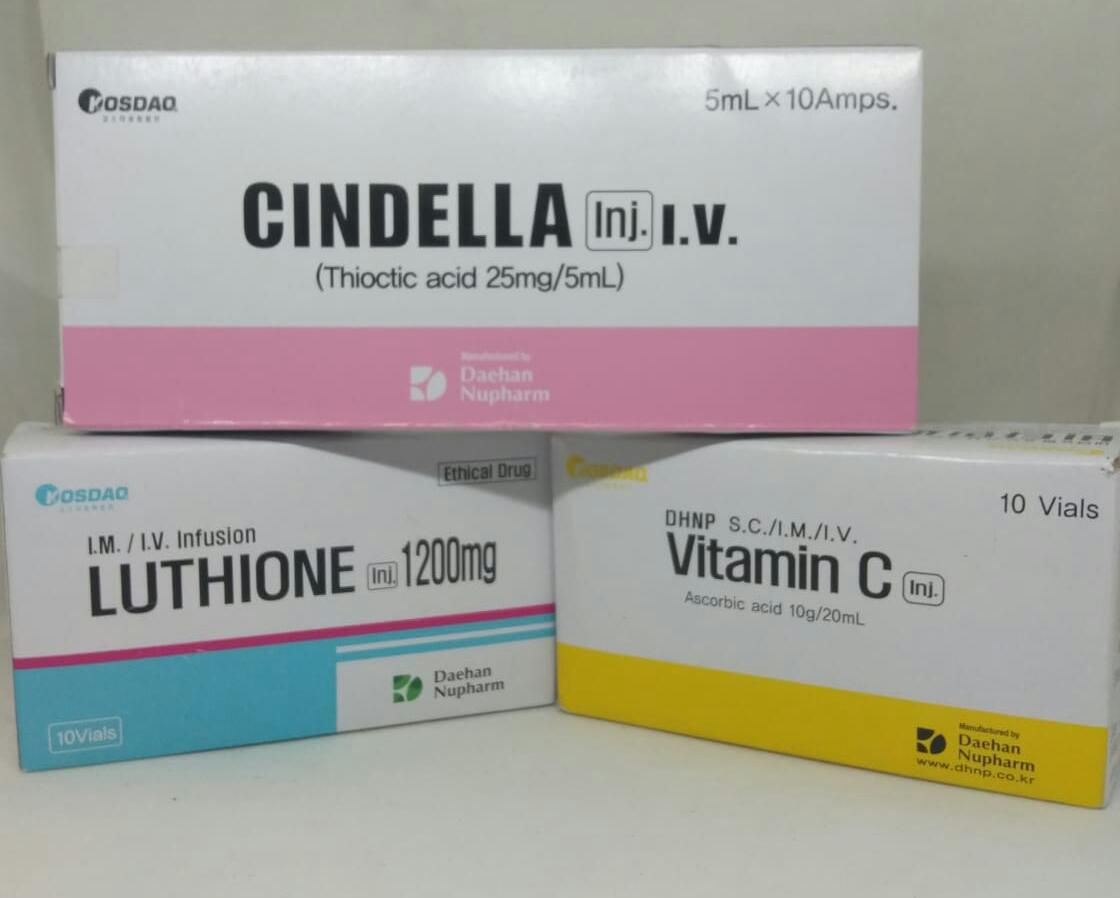 Cindella 1200mg 10 Sessions Glutathione Injection For Skin Whitening
